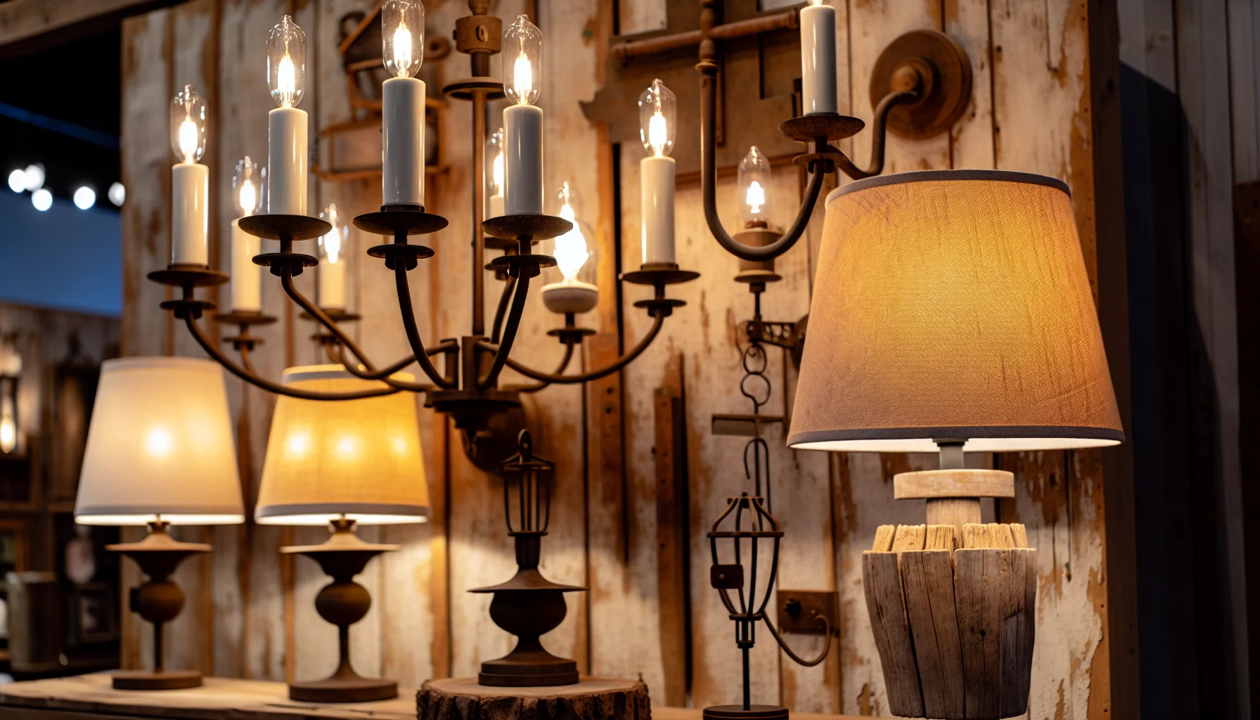 Rustic lighting fixtures