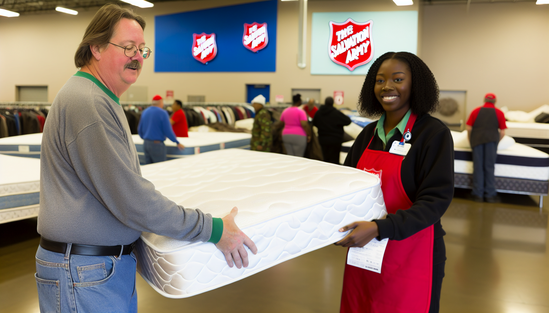 Salvation Army mattress donation