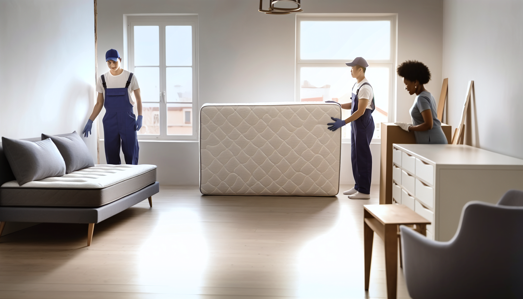 Professional mattress delivery and setup service