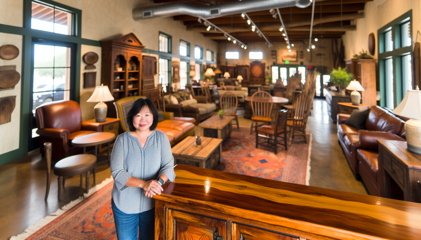 Rustic furniture store in Texas