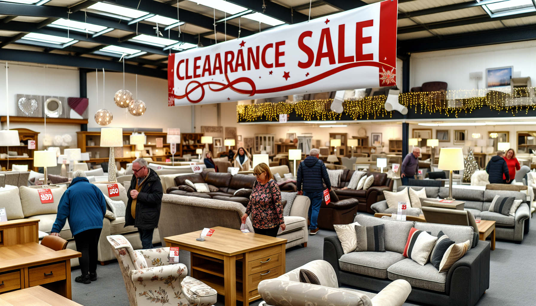 Holiday furniture clearance event