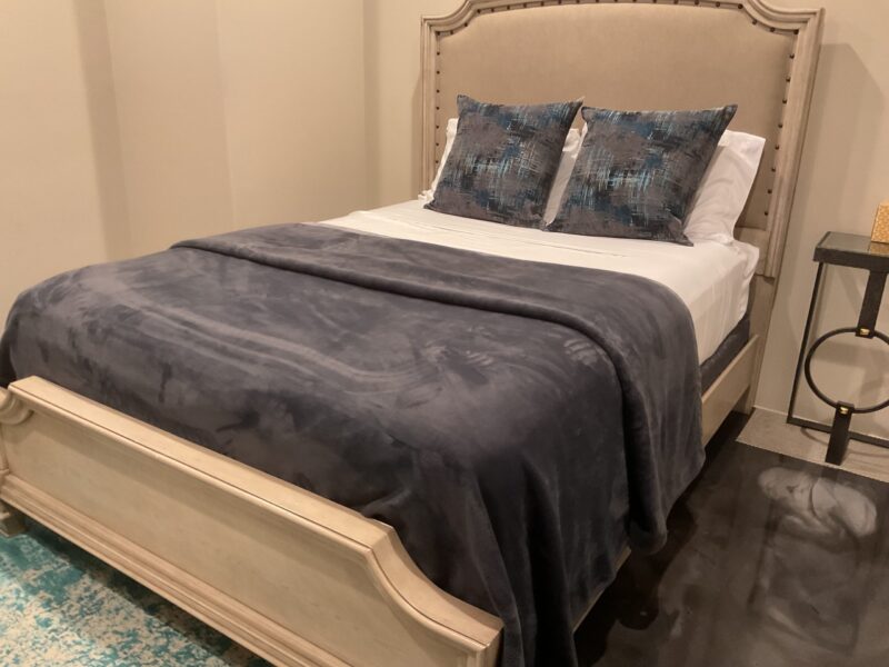 Bed frame with headboard