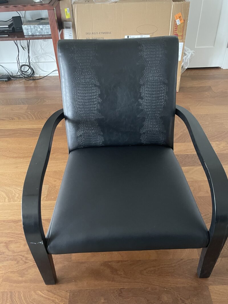 Two black chairs