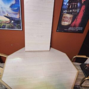 Chromcraft 1989 octagonal dining room table with leaf and 5 chairs