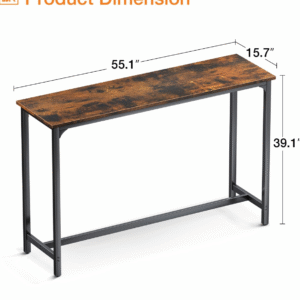 ODK 55 Inch Bar Table, Bar Height Pub Table, Counter Height Bar Table, Rectangular High Top Kitchen & Dining Counter Tables with Sturdy Legs & Easy-to-Clean Top