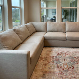 Spacious & Stylish Tristan Sectional Sofa - Light Greige - Smoke/Pet-Free Home!