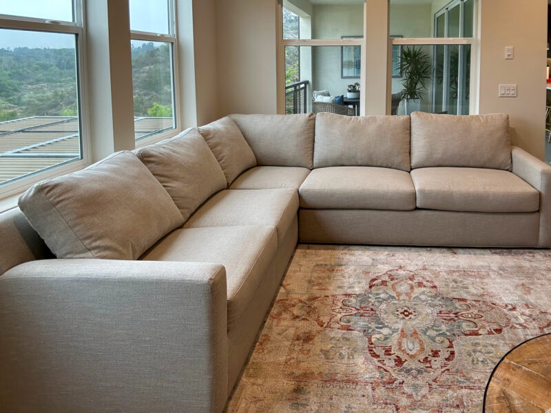 Spacious & Stylish Tristan Sectional Sofa - Light Greige - Smoke/Pet-Free Home!