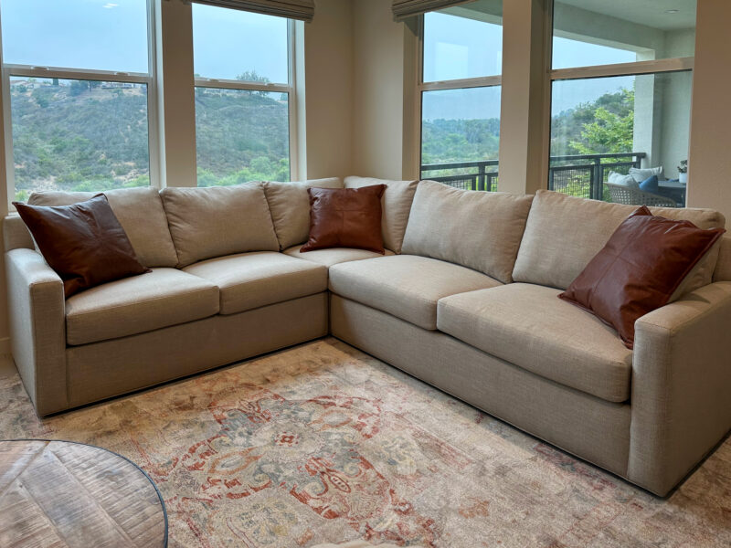 Spacious & Stylish Tristan Sectional Sofa - Light Greige - Smoke/Pet-Free Home!