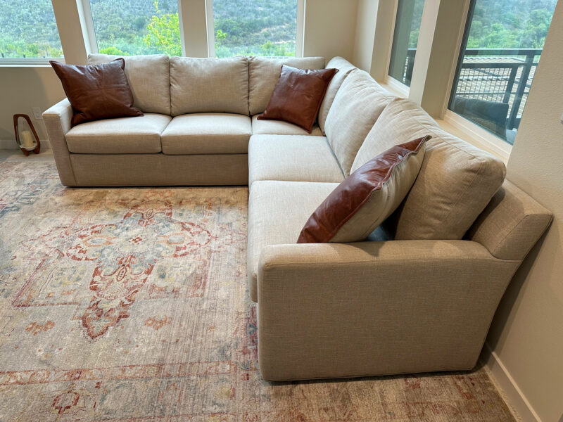 Spacious & Stylish Tristan Sectional Sofa - Light Greige - Smoke/Pet-Free Home!