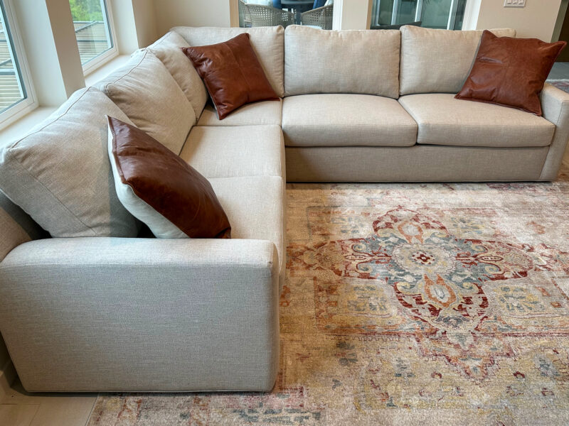 Spacious & Stylish Tristan Sectional Sofa - Light Greige - Smoke/Pet-Free Home!
