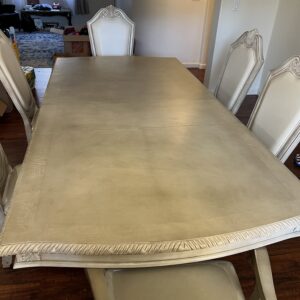 02 **πͺ 7-Piece Dining Set β 8-Foot Table + 6 Matching Chairs (Antique White Finish) β Amazon link provided**