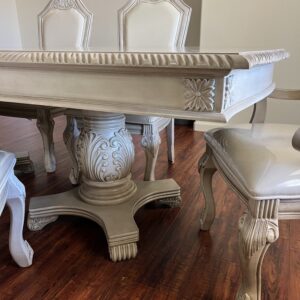 04 **πͺ 7-Piece Dining Set β 8-Foot Table + 6 Matching Chairs (Antique White Finish) β Amazon link provided**