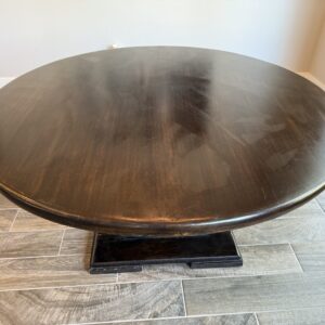 Round Solid Wood Dining Table with Chairs