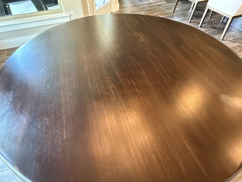 Round Solid Wood Dining Table with Chairs