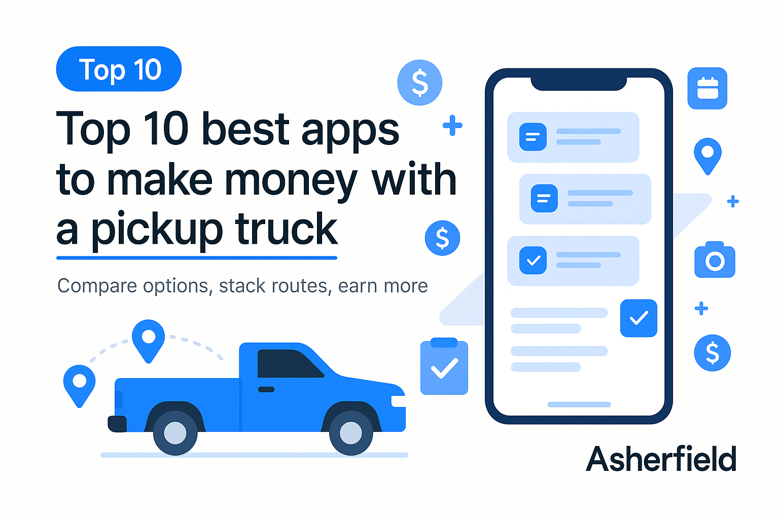 Top 10 best apps to make money with a pickup truck
