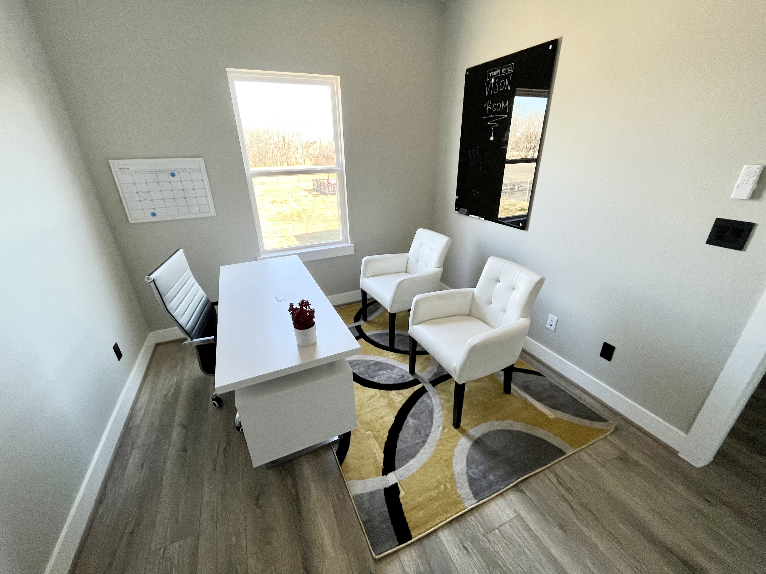 Sell furniture fast with a minimal sofa and side table setup