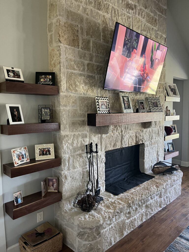 Custom-made Rich Walnut Floating Shelf