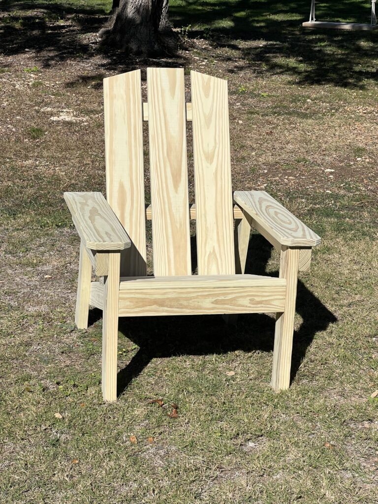Natural Wood Outdoor Lounge Chair
