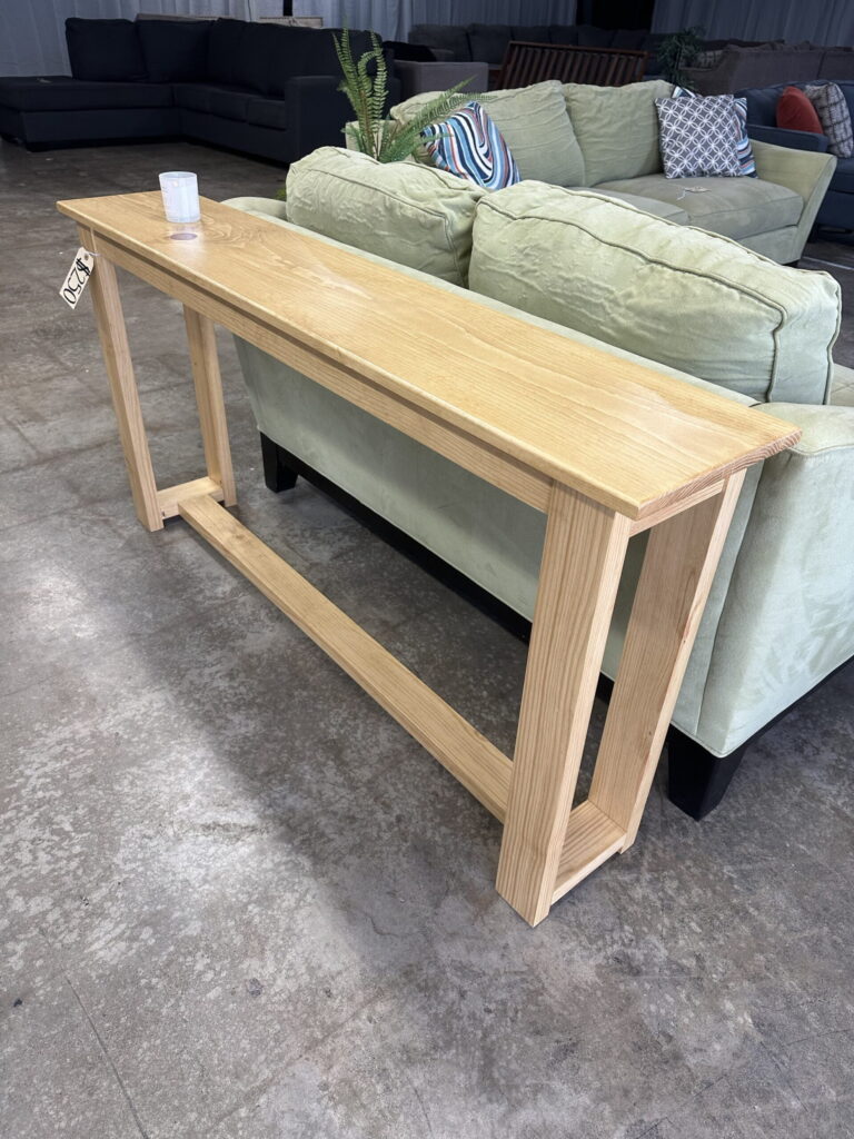 Golden Pecan Pine Wood 60” Console Table