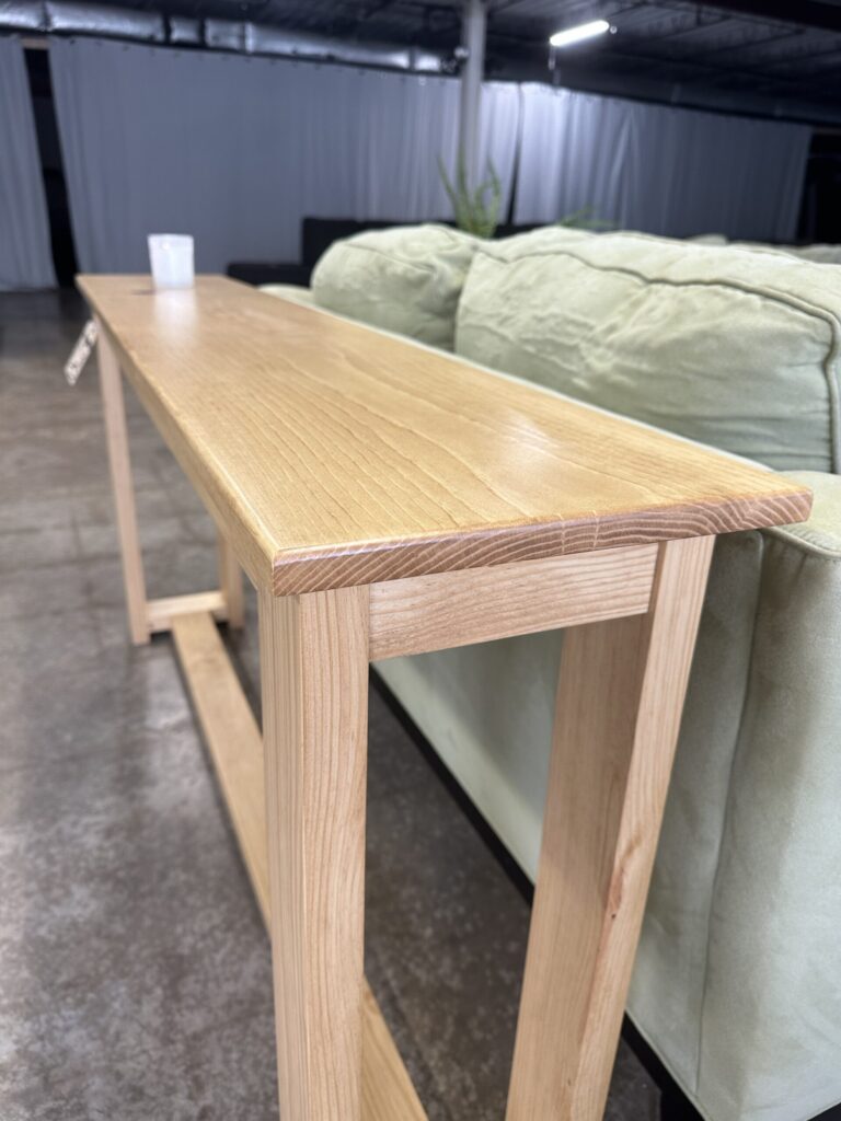 Golden Pecan Pine Wood 60” Console Table