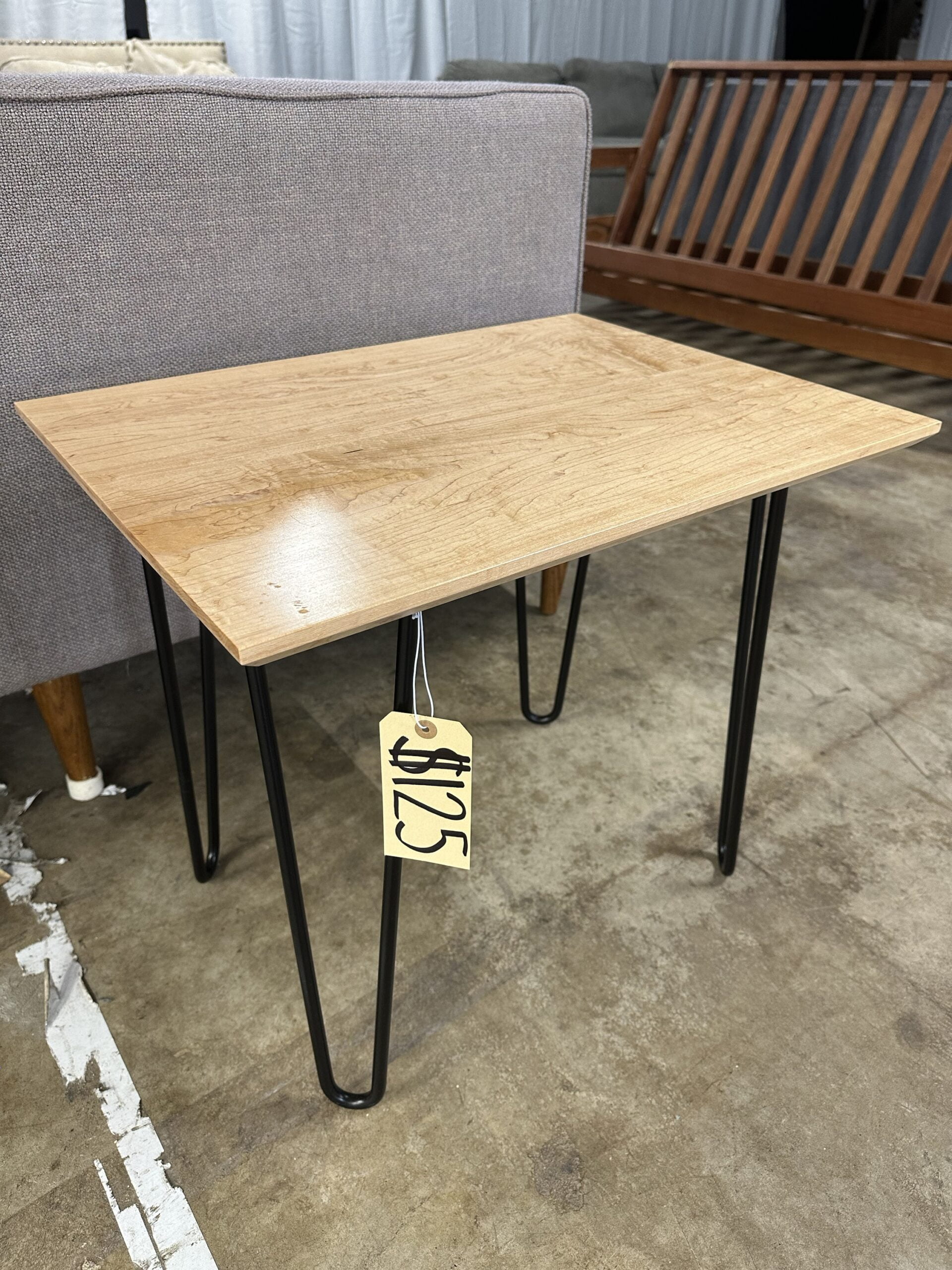 MCM Golden Pecan Pine Wood Side Table