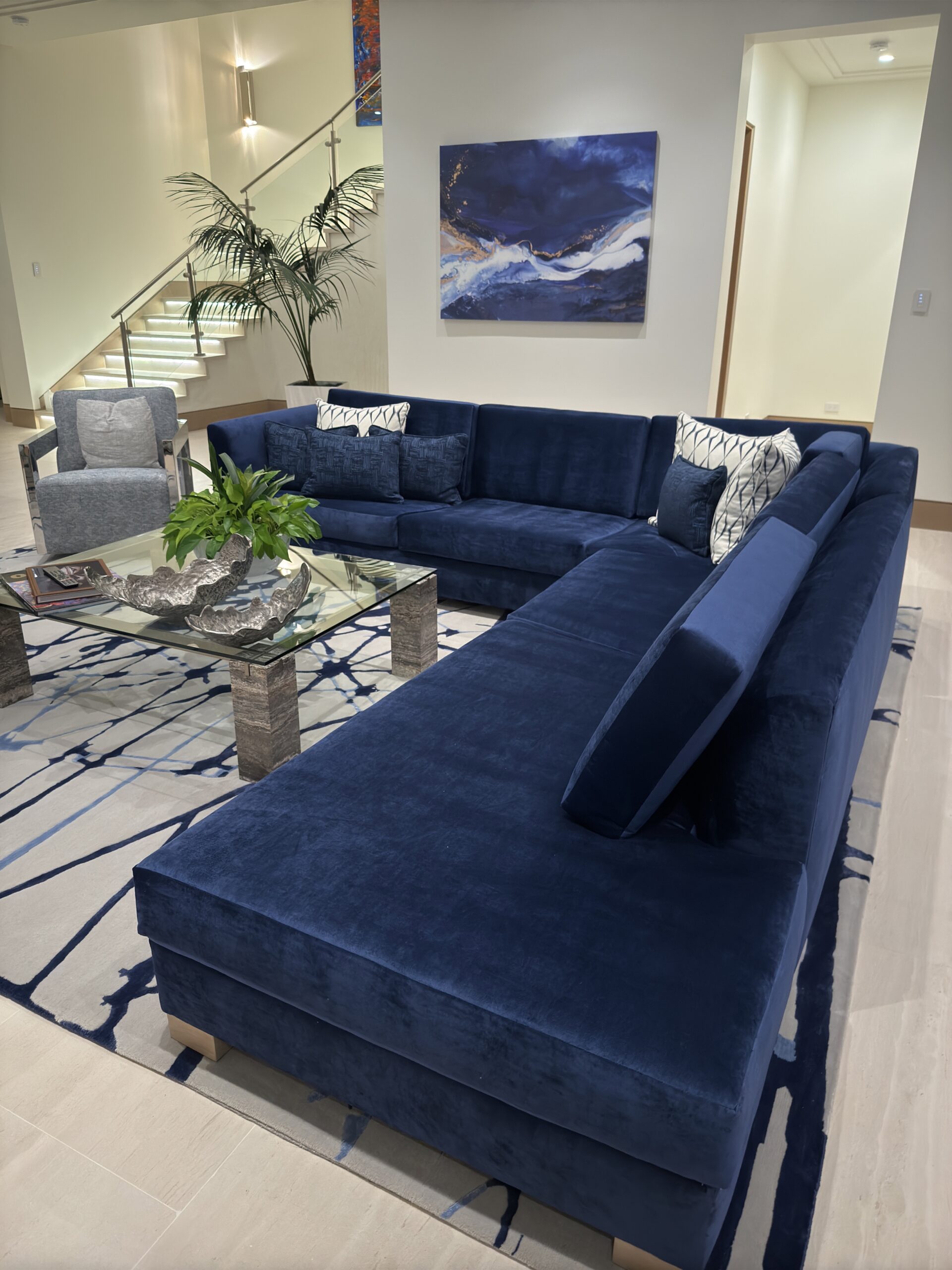 Sell my couch in San Diego with a clean staged sofa photo