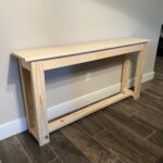 Natural Pine Wood 60” Console Table (Unfinished)
