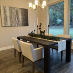 Jet Black Modern 72” Solid Wood Dining Table