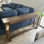 Classic Brown Pine Wood 60” Console Table