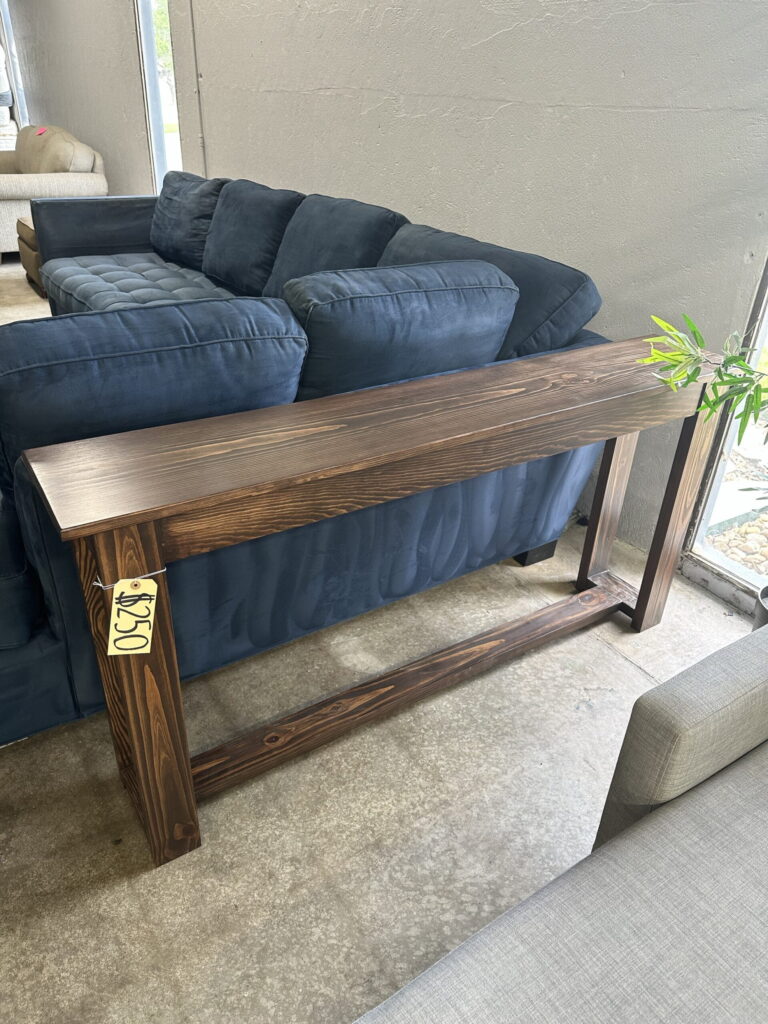 Classic Brown Pine Wood 60” Console Table