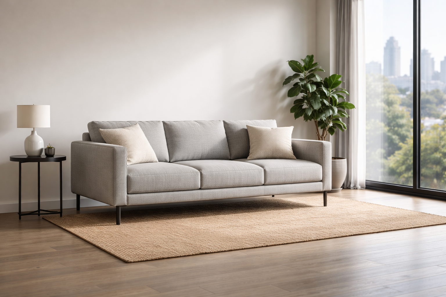 Sell furniture in Atlanta with a clean wide shot in good light