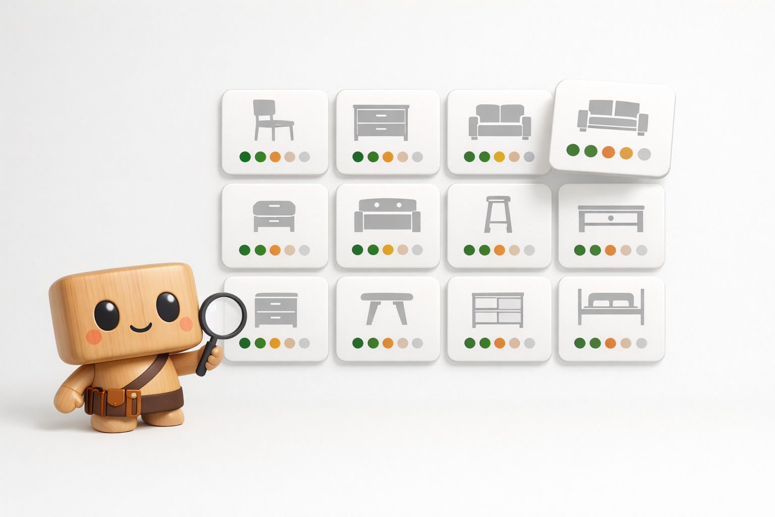 ROI scorecards for top furniture pieces to flip.