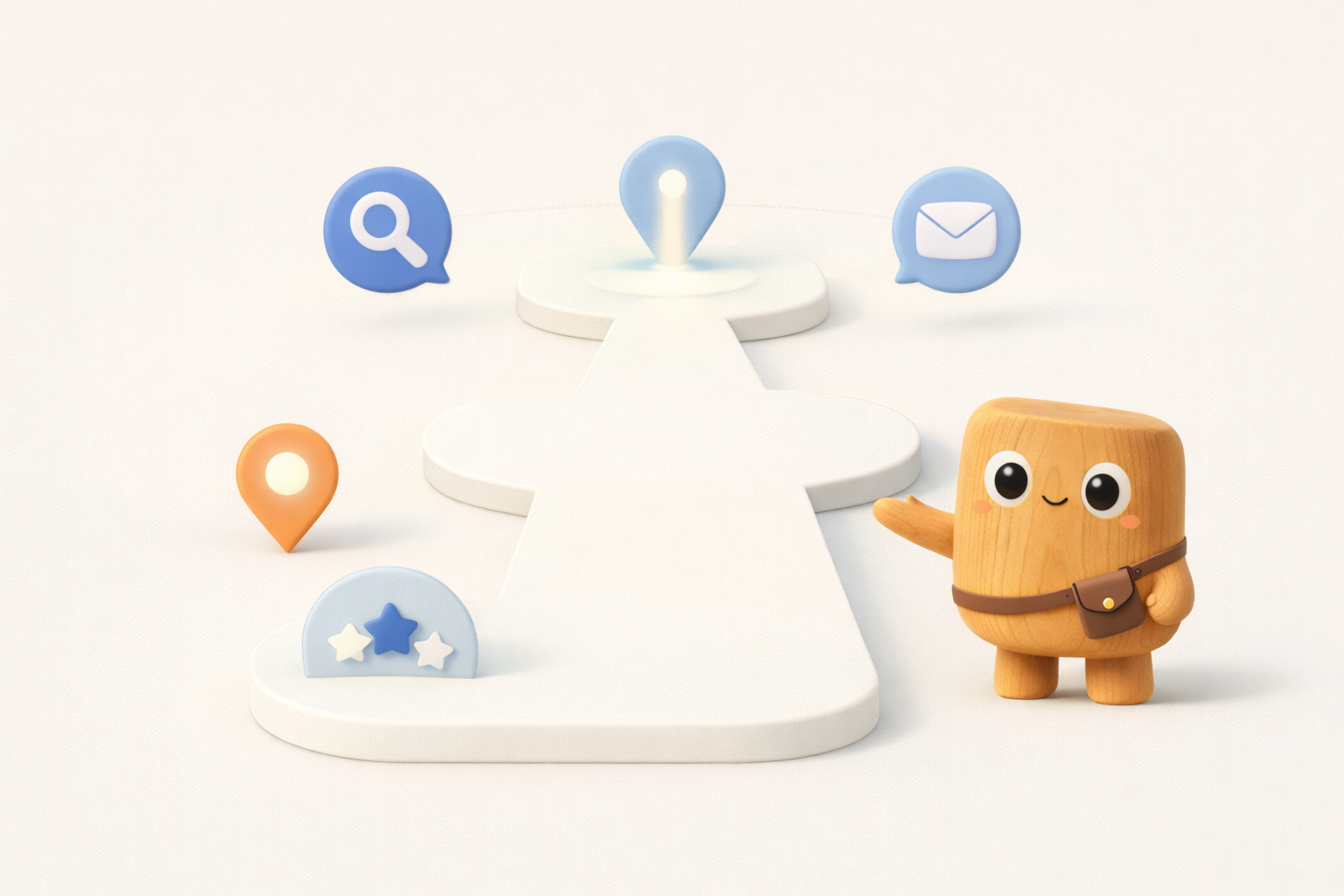 Premium visual showing a furniture marketing system built from SEO, email, social, local trust, and a clear buyer path