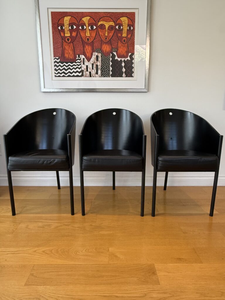 3 x Philippe Starck 1980s Costes chairs