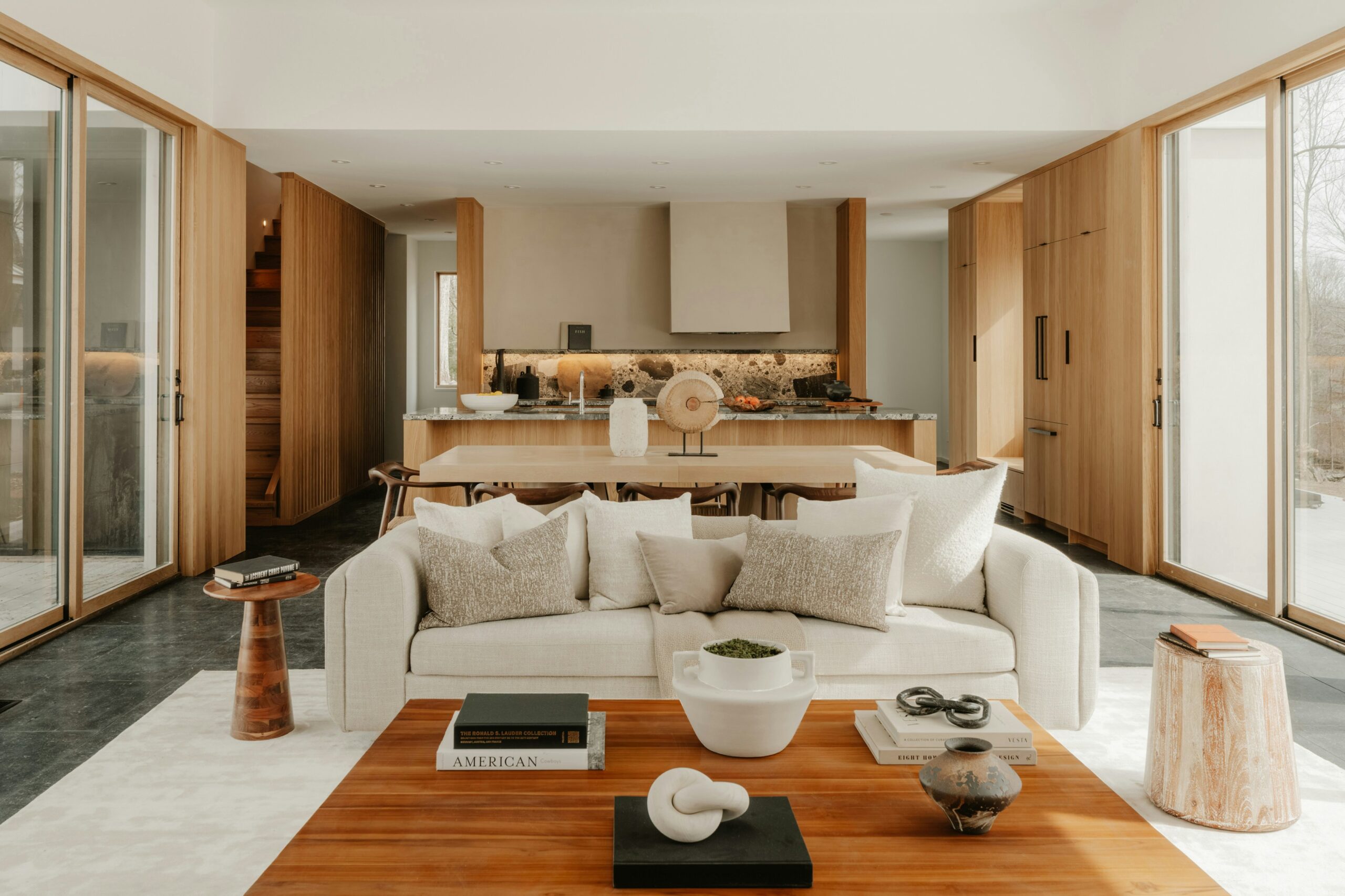 Used furniture in a bright room ready to price for resale.