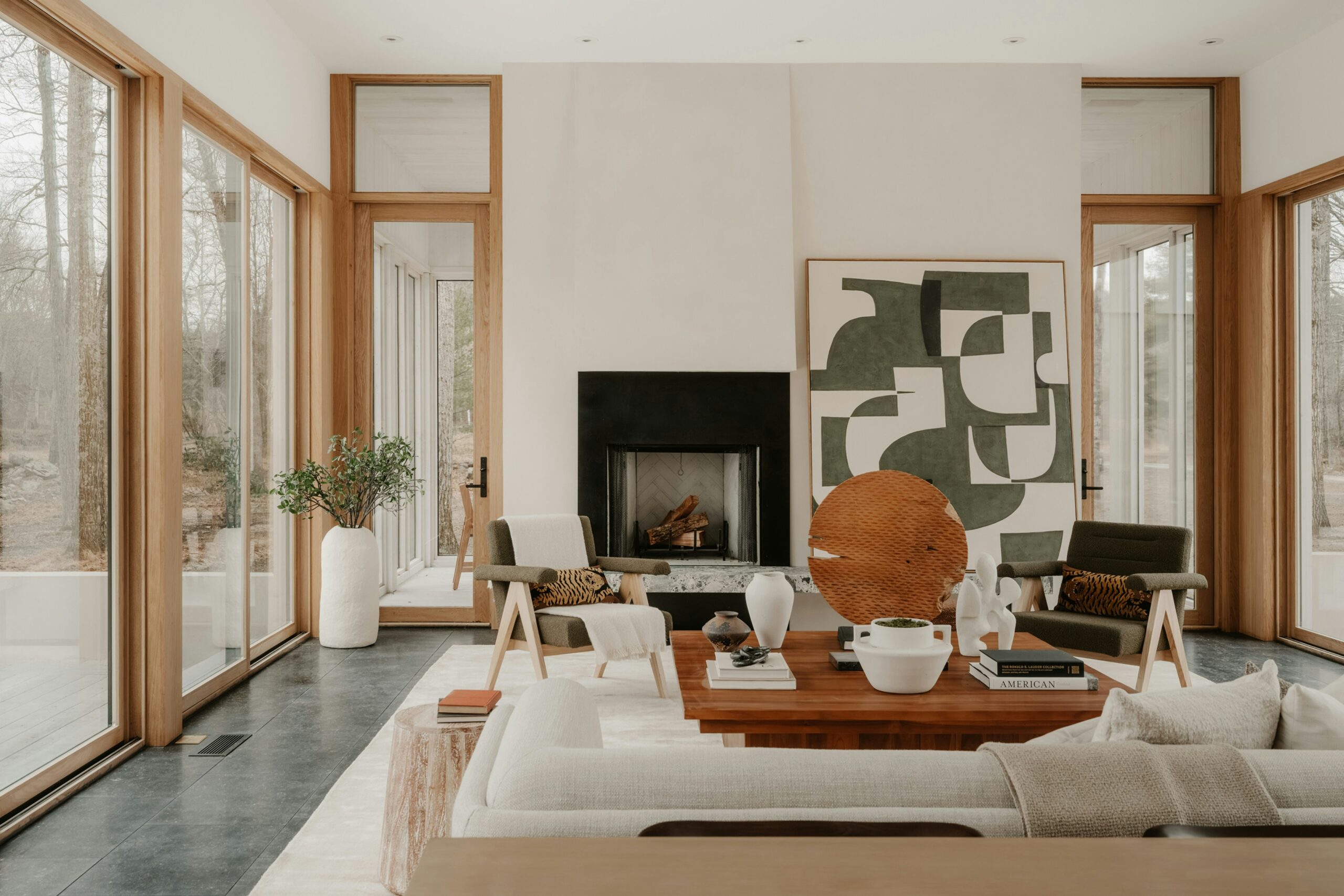 Couch near a clear walkway showing an easy pickup path for buyers.