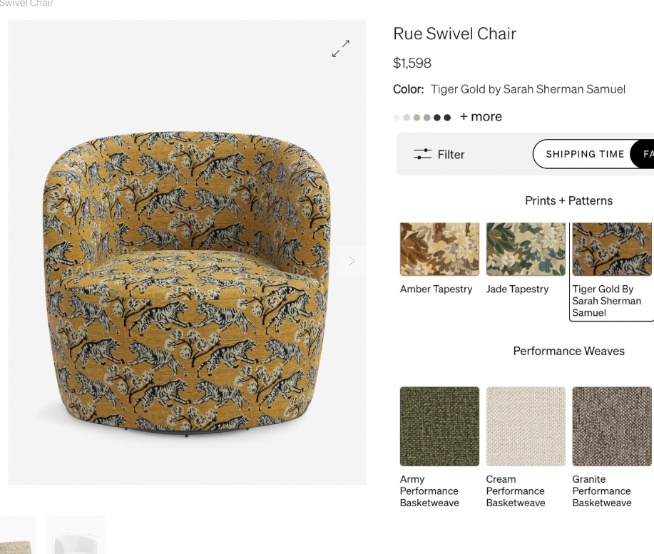 Rue Swivel Chair by Lulu and Georgia FOR SALE! EXCELLENT CONDITION