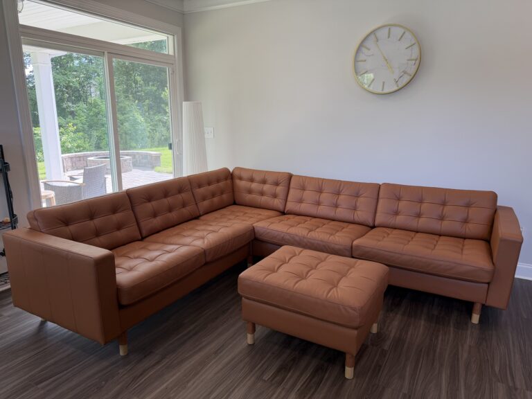IKEA 5-Seat Leather Sectional Sofa, barely used