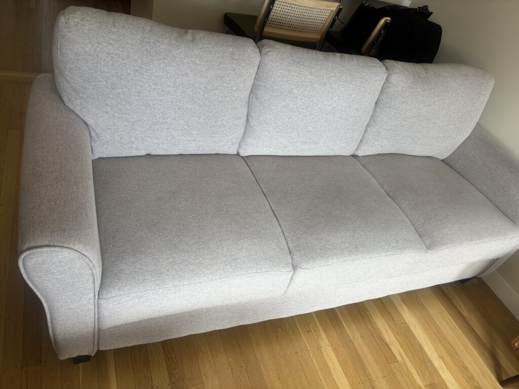Light grey sofa (Living Spaces)