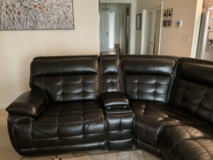 Leather Sectional Power Reclining Sofa