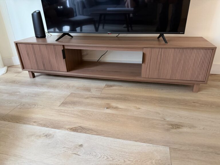 TV stand, dark wood