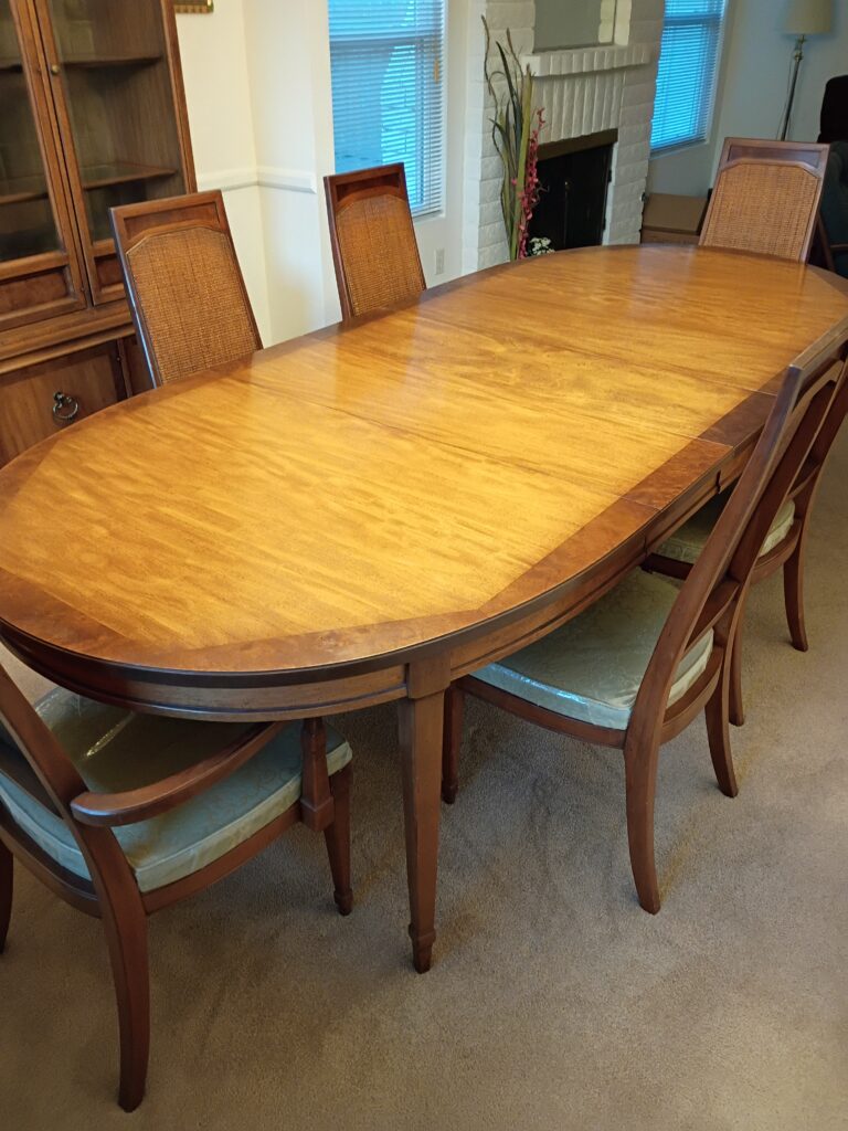 Mid-Century Italian Provincial 13 piece dining room set