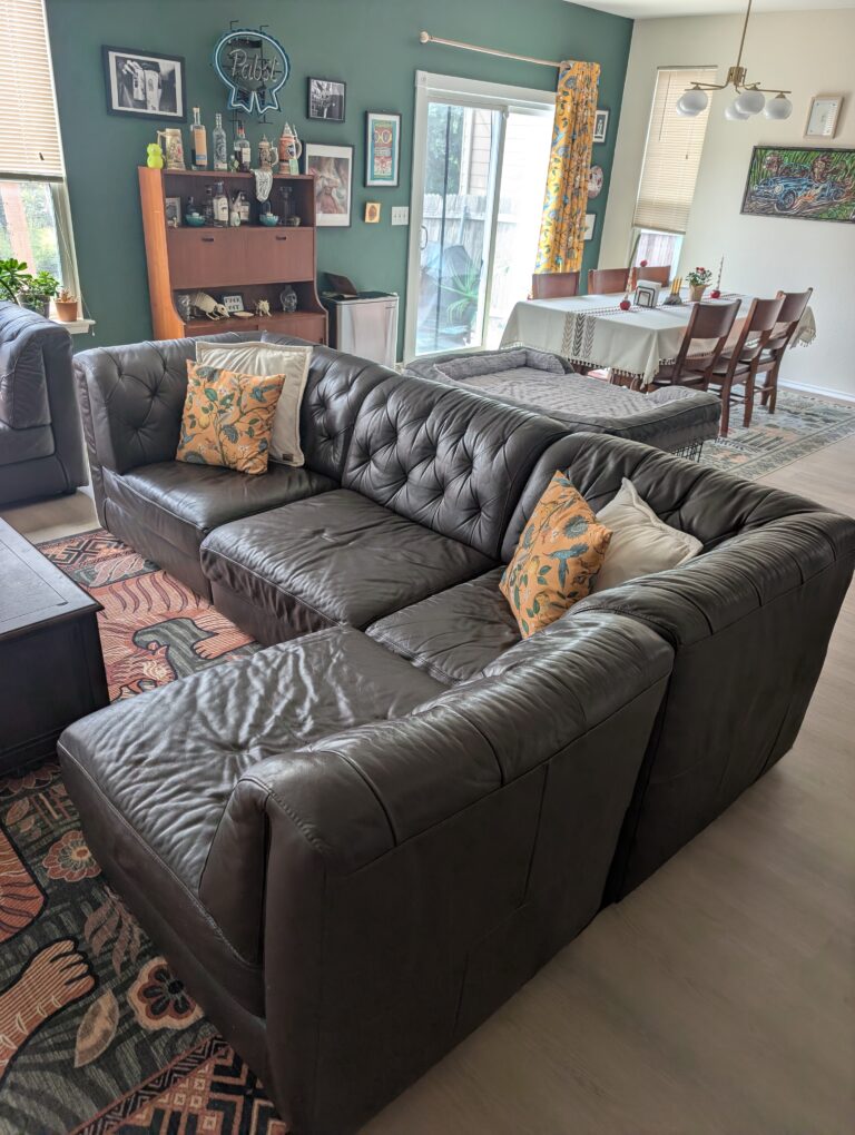 Luxury Chocolate Brown Leather Modular Sectional Sofa, Customizable Layout
