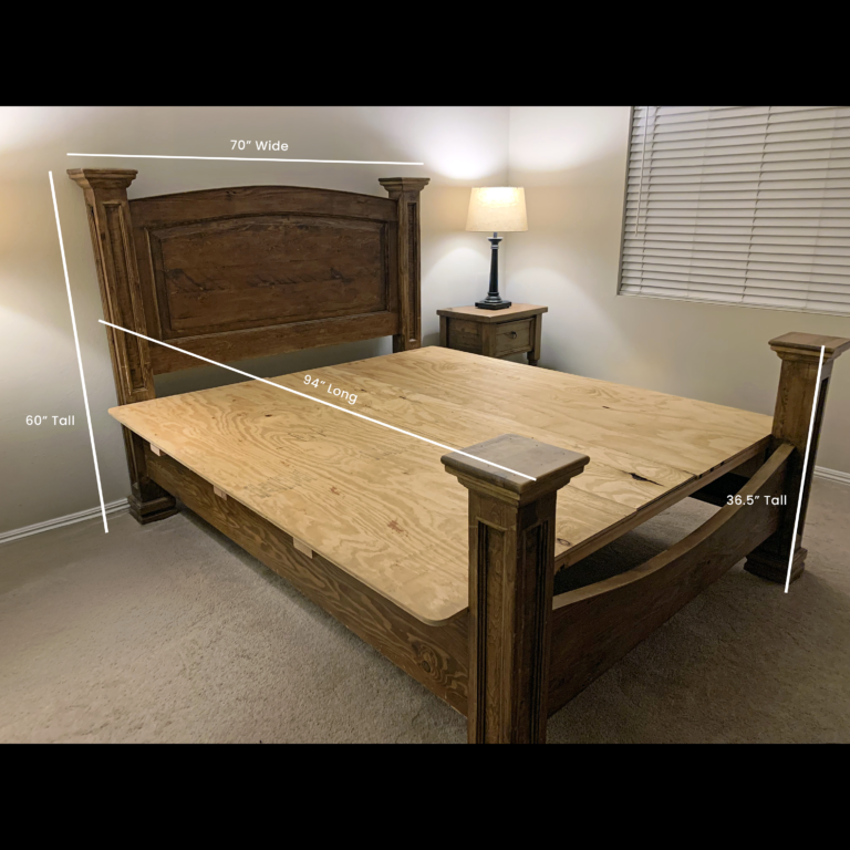 Custom Hand-crafted California Craftsman Reclaimed Wood Wax Finish Bedroom Set: Queen Bed Frame w/ King Conversion, Dresser, Night Stand