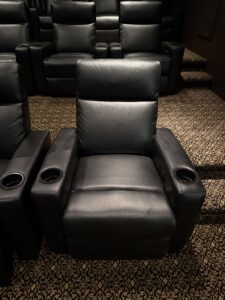 Black Home Theater Leather Reclinable Seats