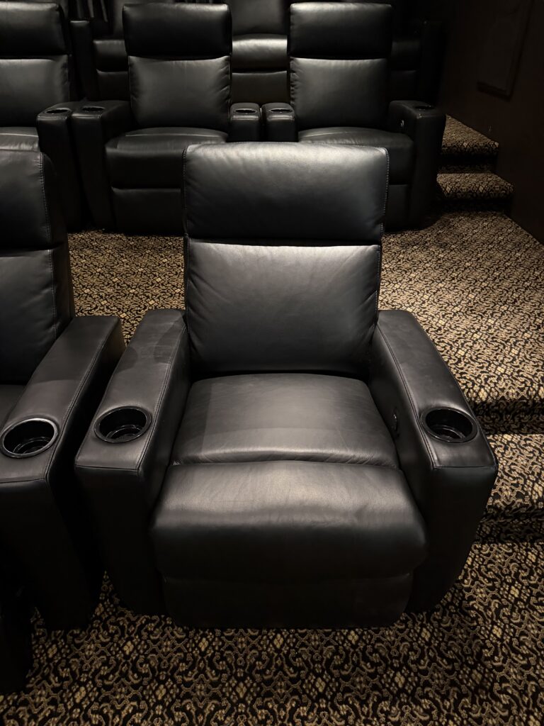 Black Home Theater Leather Reclinable Seats