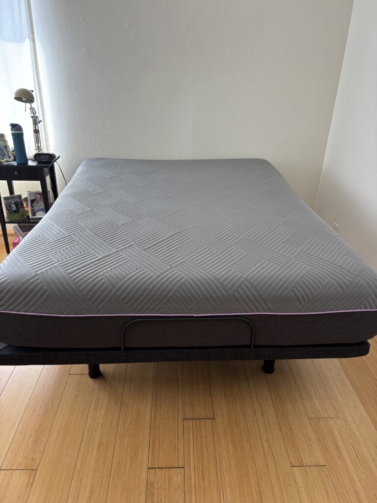 Queen Polaris mattress and Malouf M555 bed frame