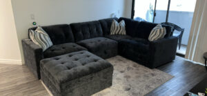Modular Bob® Charcoal 117'' 5 Piece Storage Sectional with 2 Armless Storage Chairs, 1 Corner, 1 Left Arm Facing Storage Chair, 1 Right Arm