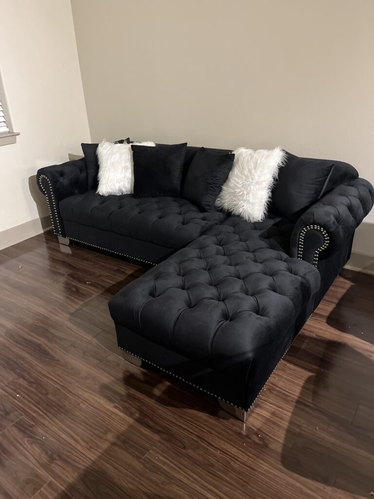 Velvet couch