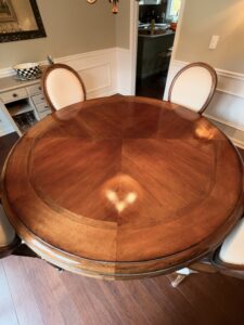 60" Round solid wood Dining Set w/ 6 chairs